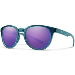 Smith Eastbank Sunglasses Chromapop in Crystal Mediterranean with Violet Mirror